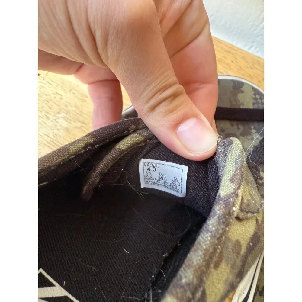VANS youth size 4 camo sneakers